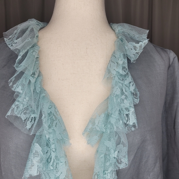 Vintage Rare Mint Lace Skirt and Tie Front Jacket Set Size Medium - Picture 5 of 14